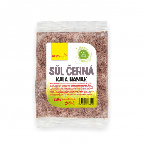 Himalájská sůl černá jemná Kala Namak 250 g Wolfberry
