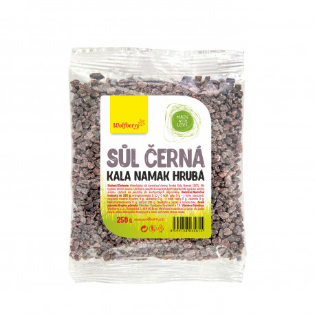 Himalájská sůl černá hrubá KALA NAMAK 250 g Wolfberry